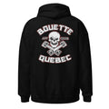 Quebec Mud Hoodie - Large Red and Black Logo on Back
