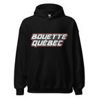 Quebec Mud Hoodie - Large Red and Black Logo on Back